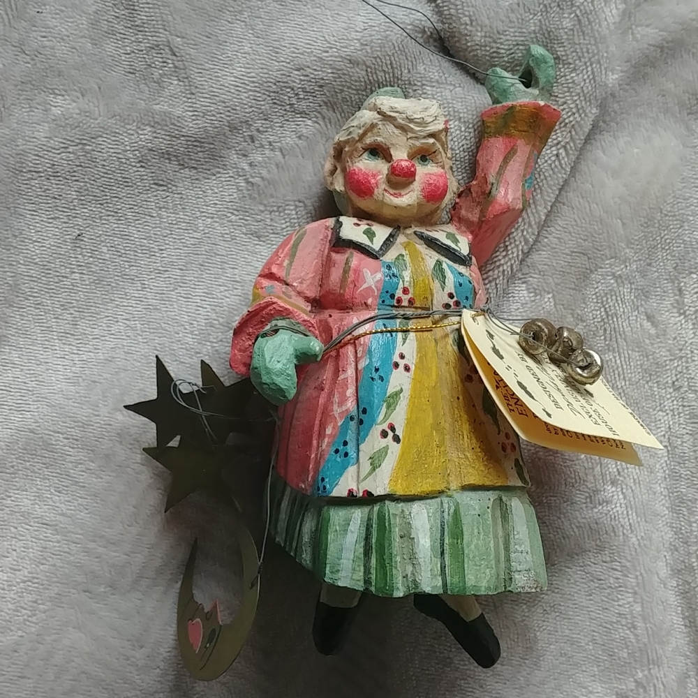 Vintage 1991 House of Hatten enchanted forest lady elf ornament